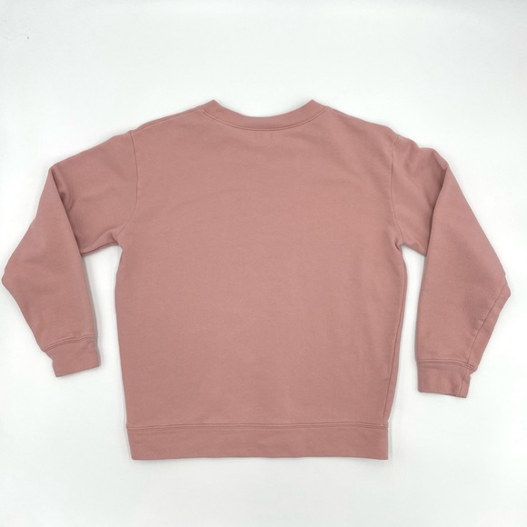 J. Crew Factory Kiss Sweatshirt Pink Graphic Top Crew Neck Cozy French Small - Picture 3 of 7